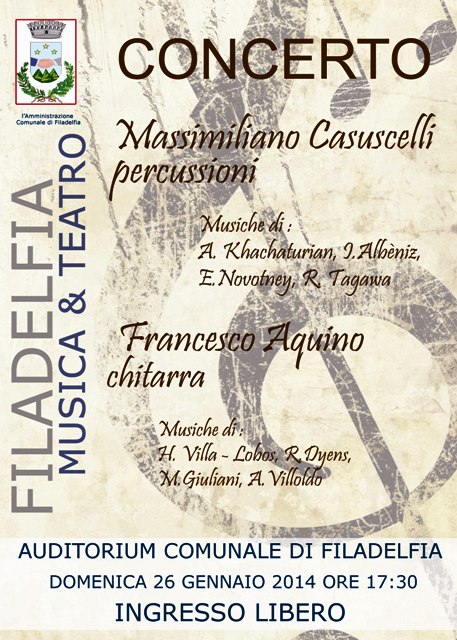 Locandina: Concerto di Massimiliano Casuscelli